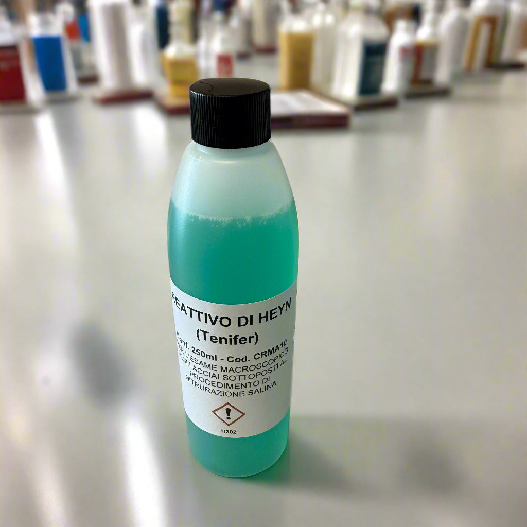Corredo per il controllo degli acciai sottoposti alla nitrurazione salina (Tenifer/Heyn) Cf.250ml